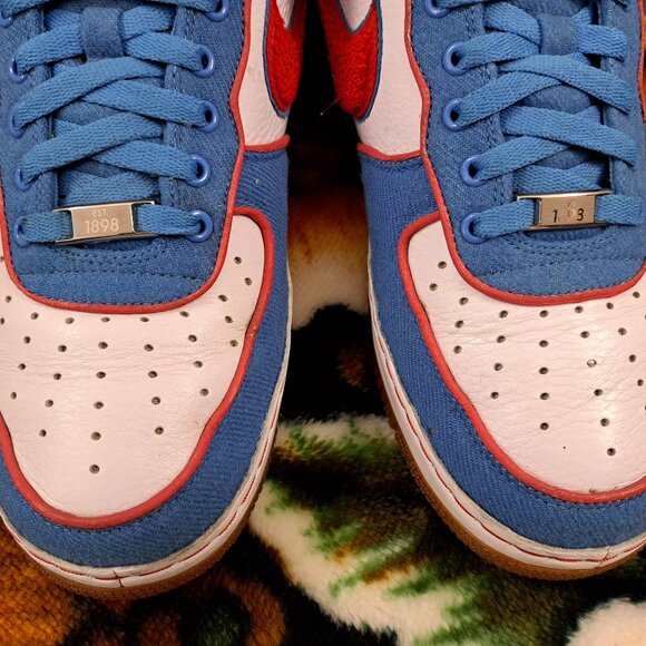 %Men Nike Air Force 1 Supreme I/O Low Bronx Size 9.5 Blue Red White Fat Joe -A1 main image 10